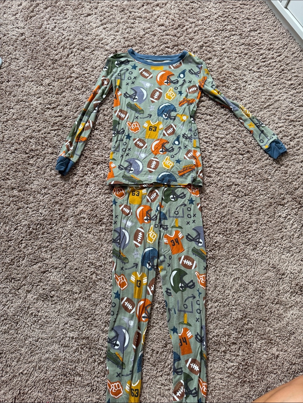 Little Sleepies Football Pajama Set (4T)